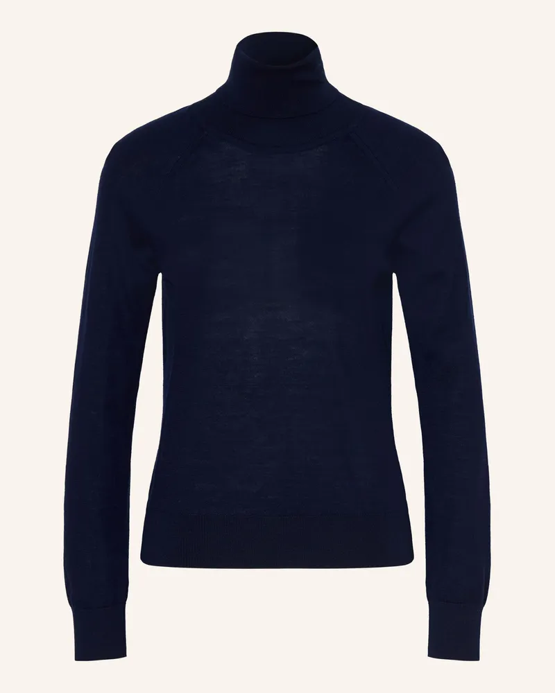 lilienfels Rollkragenpullover Aus Merinowolle blau Dunkelblau