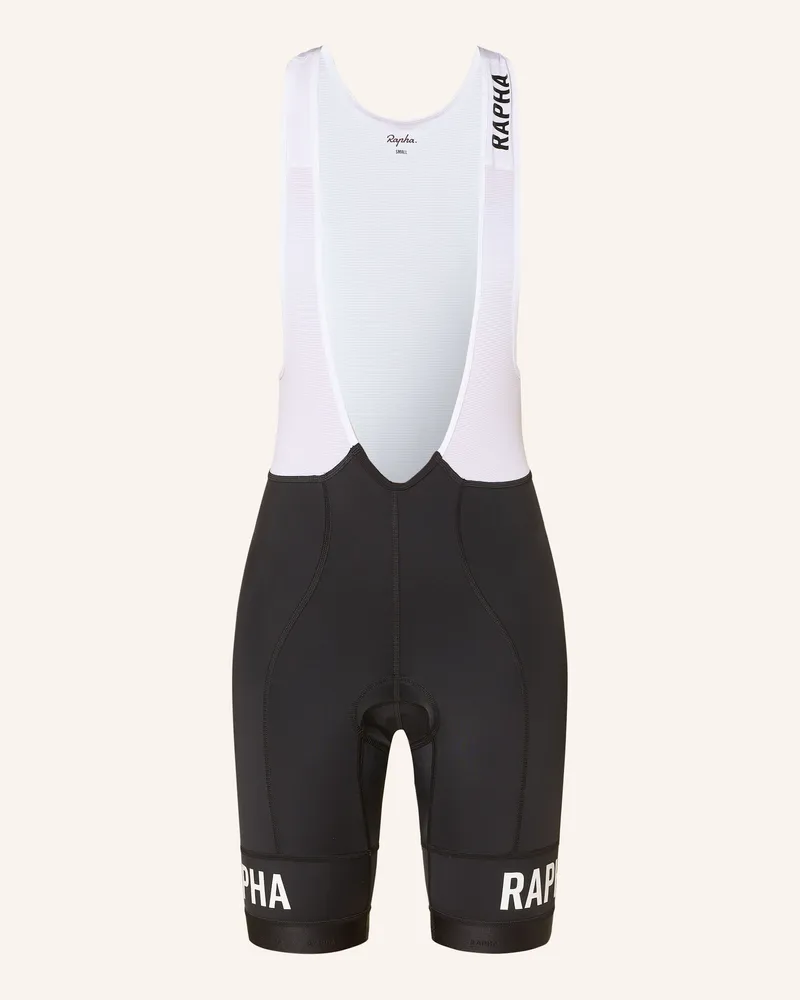 Rapha Radhose PRO TEAM TRAINING mit Trägern und gepolstertem Einsatz Schwarz