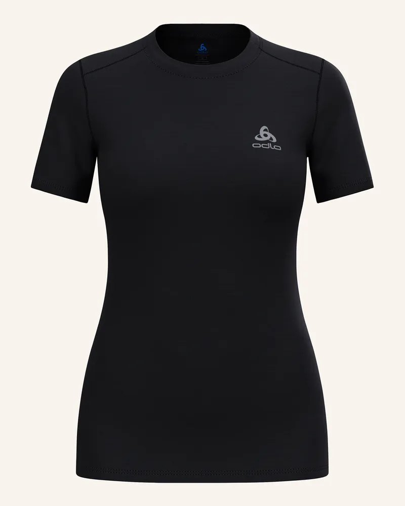 Odlo Funktionswäsche-Shirt NATURAL MERINO 160 aus Merinowolle Schwarz