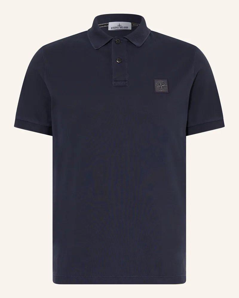 Stone Island Piqué-Poloshirt Dunkelblau