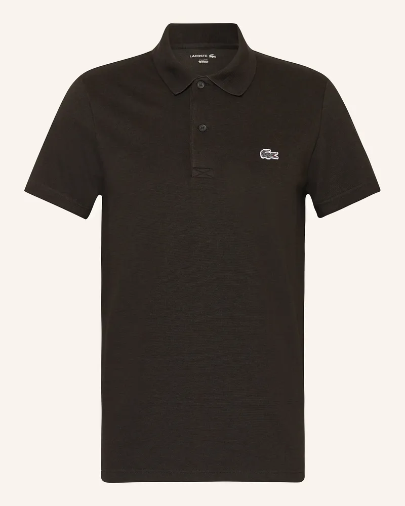 Lacoste Strick-Poloshirt Regular Fit braun Schwarz