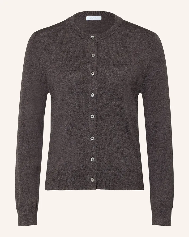 Darling Harbour Strickjacke Aus Merinowolle braun Truffle