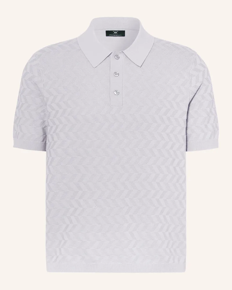 Strokesman's Strick-Poloshirt Hellgrau