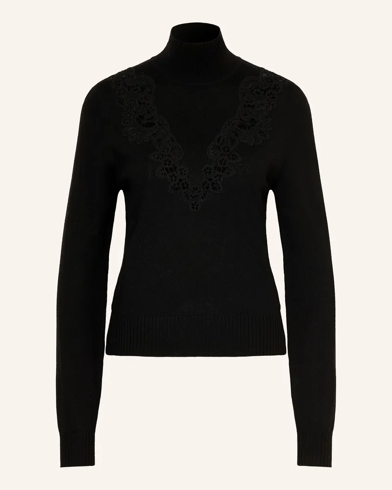 Zimmermann Pullover Valiant Aus Merinowolle Mit Spitze schwarz Schwarz