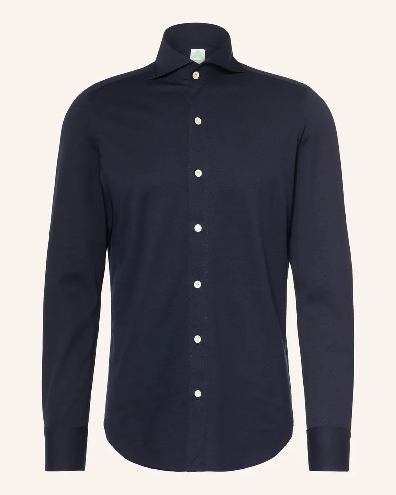 Finamore 1925 Hemd Toronto Sergio Slim Fit blau Dunkelblau