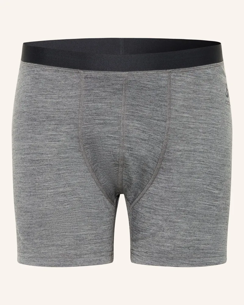 Odlo Funktionswäsche-Boxershorts Natural Merino 160 Aus Merinowolle grau Grau