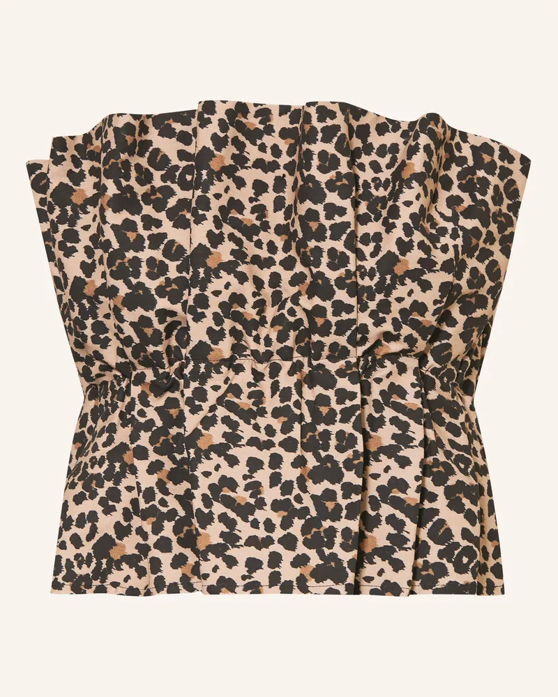 SoSUE Cropped-Top braun Beige