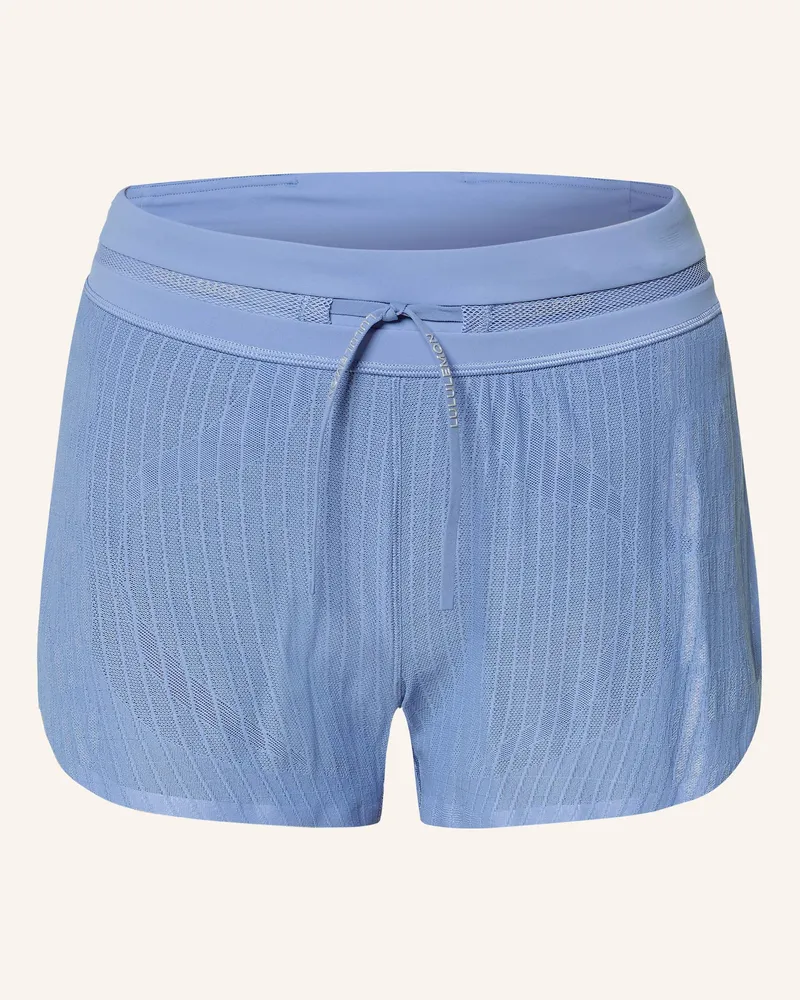 LULULEMON 2-in-1-Laufshorts FAST AND FREE AIRFLOW MR 3IN Hellblau