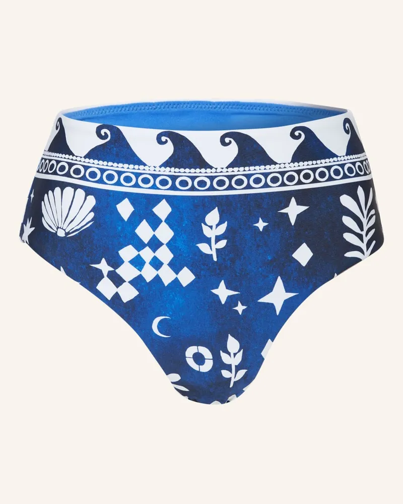 Seafolly Australia High-Waist-Bikini-Hose CORFU Blau