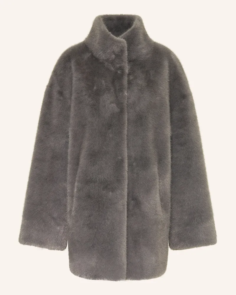Juvia Kunstfell-Mantel Noa grau Grau