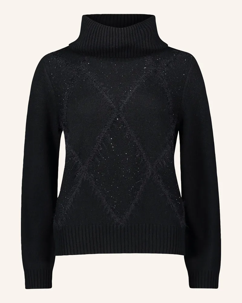 Betty Barclay Strickpullover mit Kragen Schwarz