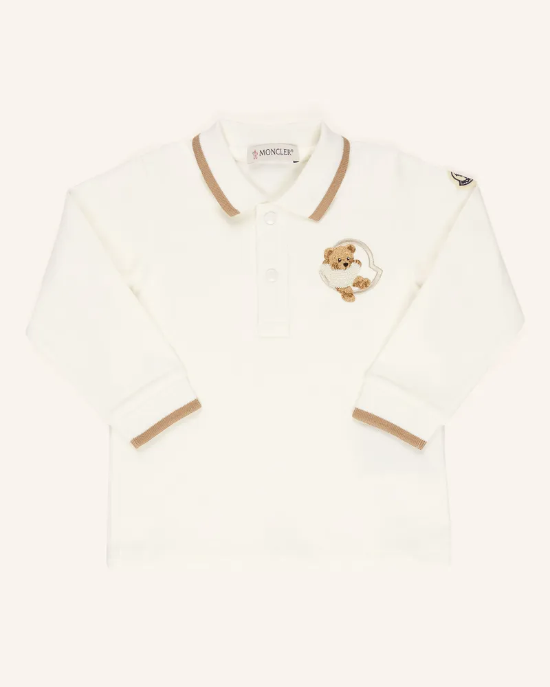 Moncler Piqué-Poloshirt beige Weiss