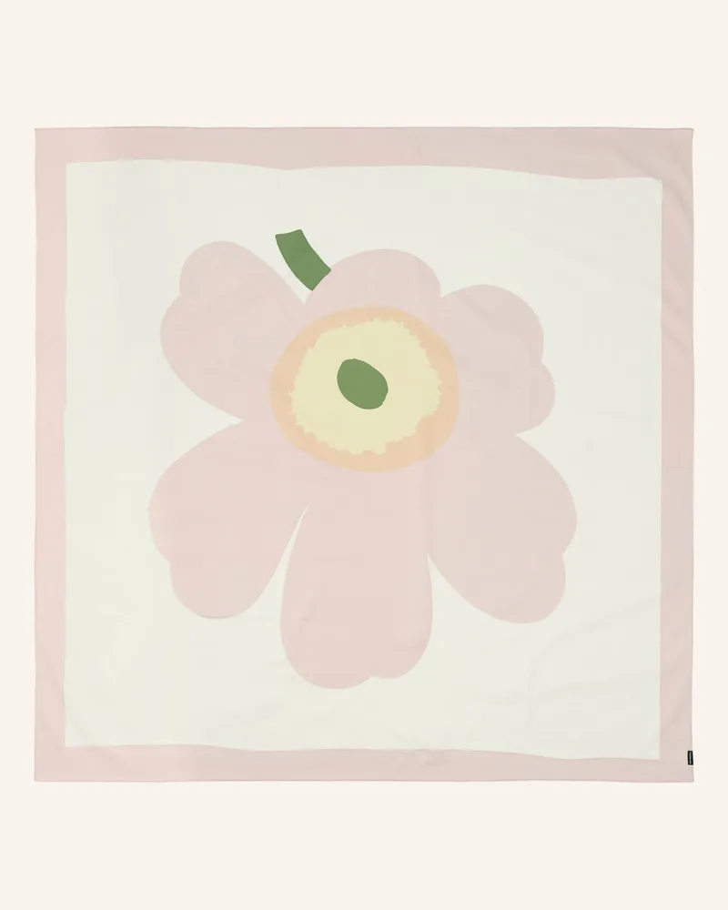 Marimekko Tischdecke Unikko weiss Hellrosa