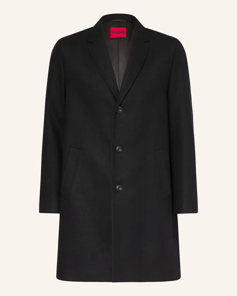HUGO BOSS Wollmantel Malte schwarz Schwarz