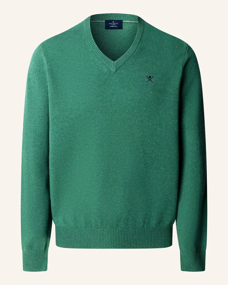 Hackett Pullover Lambswool V Neck gruen Grün