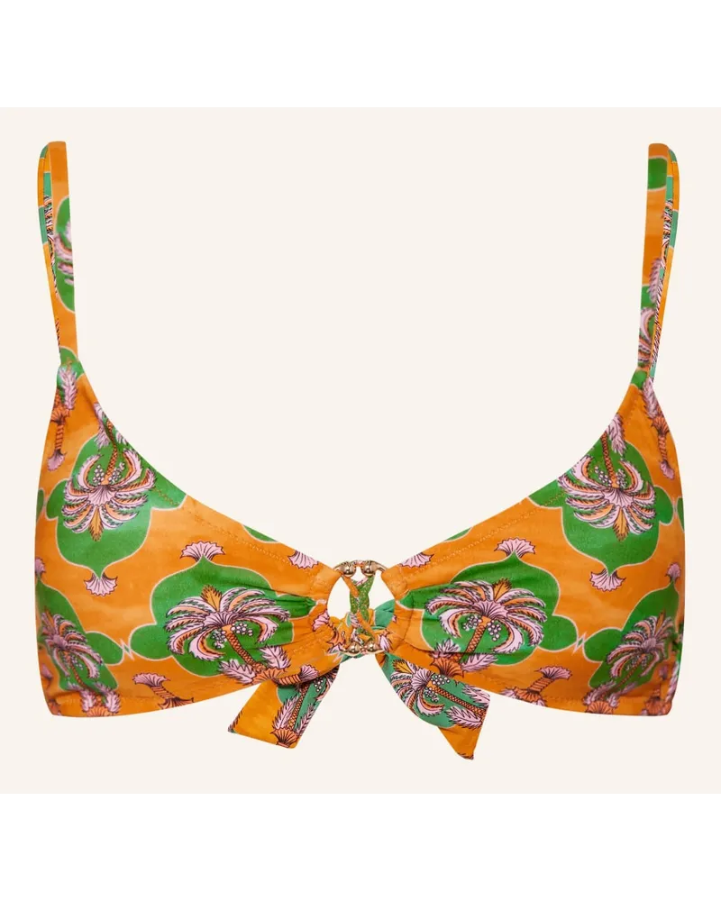 watercult Bralette-Bikini-Top PALM FESTIVAL Orange