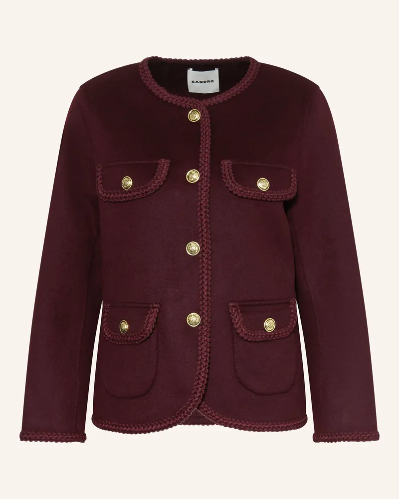Sandro Kastenjacke Dunkelrot