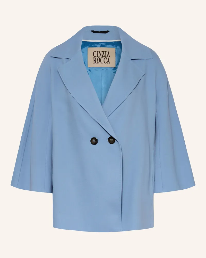 Cinzia Rocca Cabanjacke Mit 3/4-Arm blau Hellblau