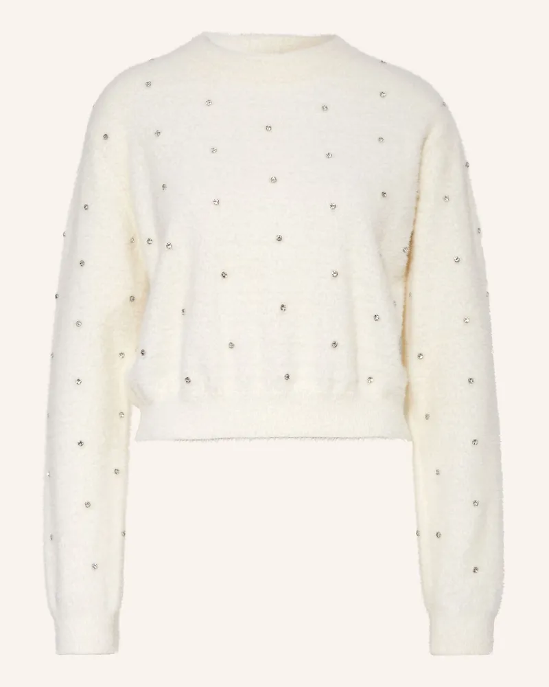 Suncoo Pullover PAILLA mit Schmucksteinen Ecru