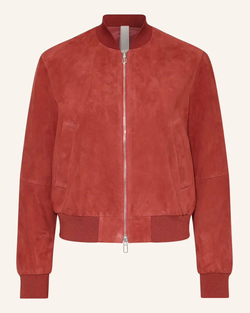DUNO Lederjacke rot Braun