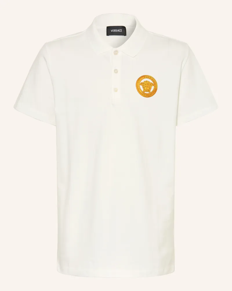 Versace Piqué-Poloshirt weiss Weiss