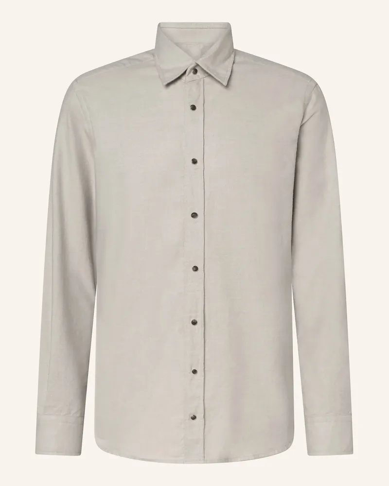 windsor. Flanellhemd Livio Regular Fit grau Hellgrau