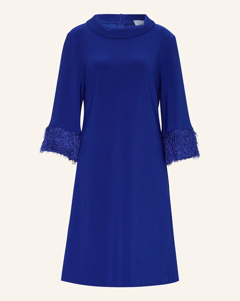 Joseph Ribkoff Kleid mit 3/4-Arm und Fransen Blau