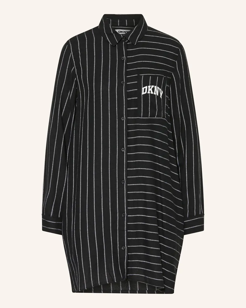 DKNY Nachthemd CHANNEL THE FLANNEL aus Flanell Schwarz