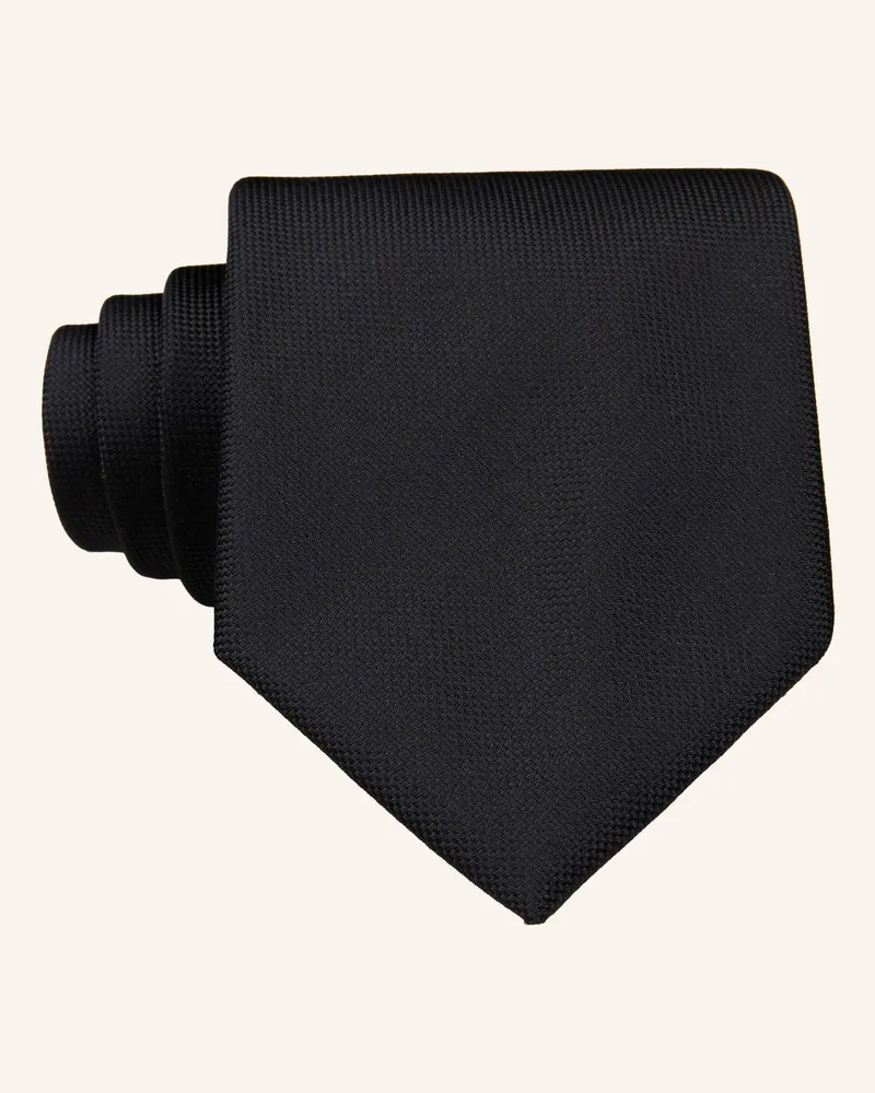 HUGO BOSS Krawatte schwarz Schwarz