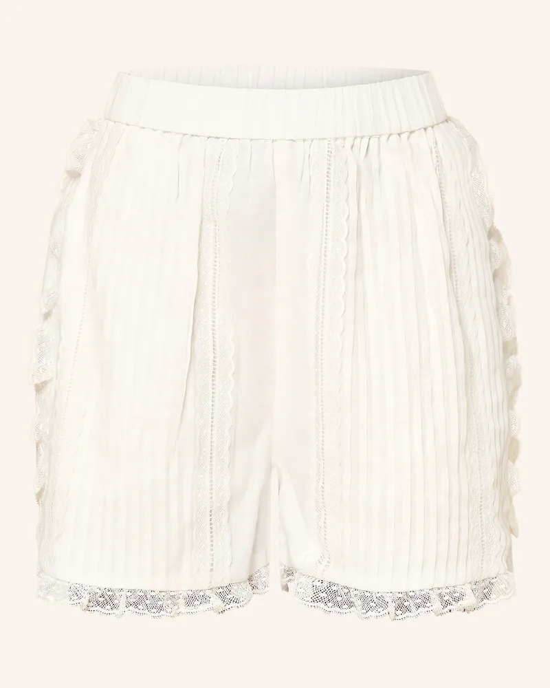 Claudie Pierlot Shorts mit Spitze Weiss