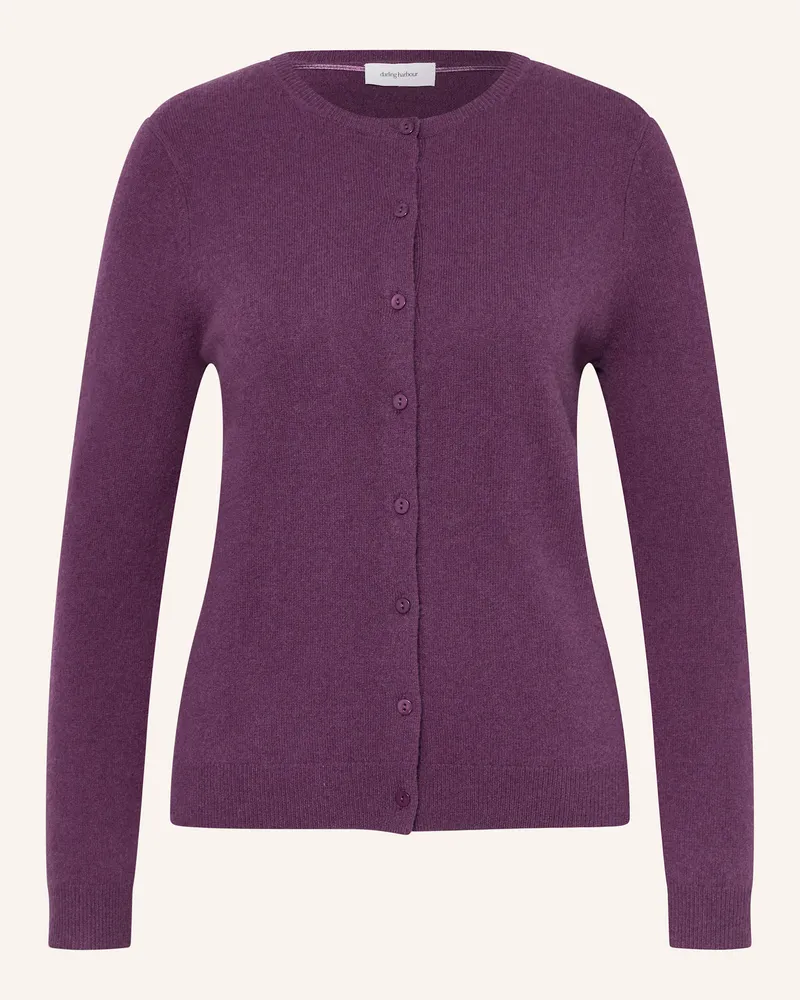 Darling Harbour Strickjacke aus Cashmere Pflaume