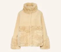 Teddyfell-Jacke mit Kunstfell