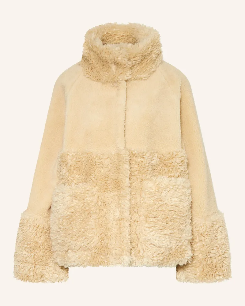 Darling Harbour Teddyfell-Jacke mit Kunstfell Beige