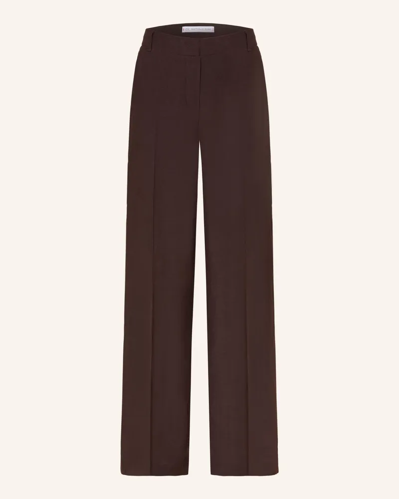RAFFAELLO ROSSI  Marlenehose Milara Mit Leinen braun Dunkelbraun