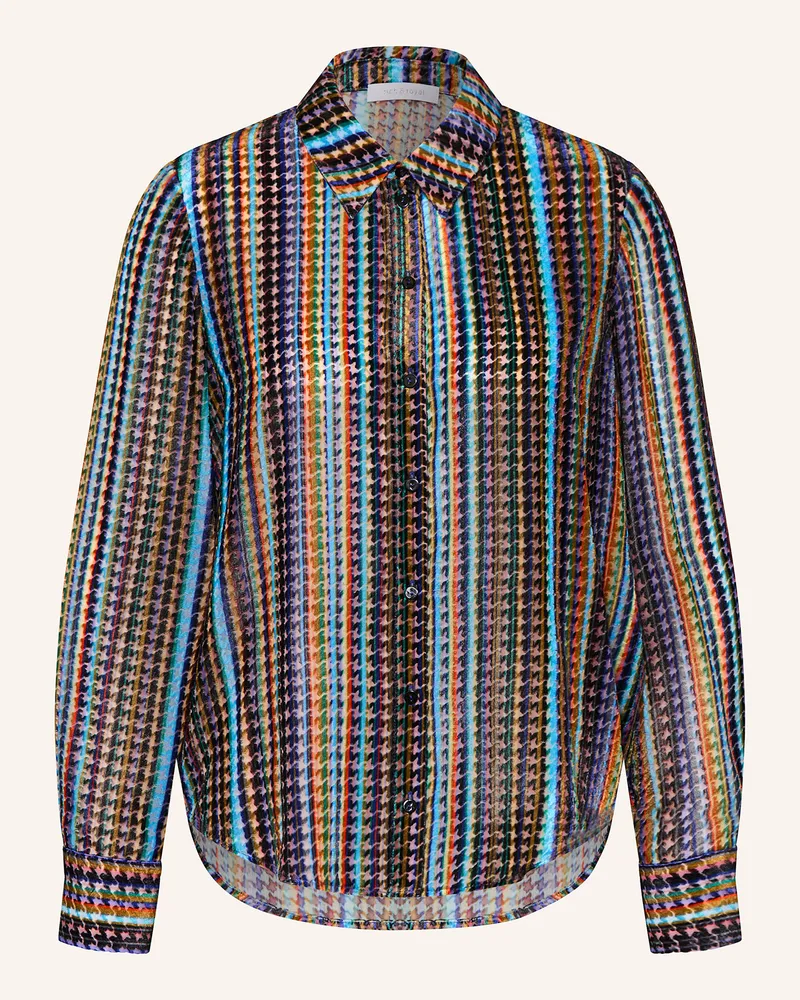 Rich&Royal Hemdbluse Aus Samt blau Hellblau