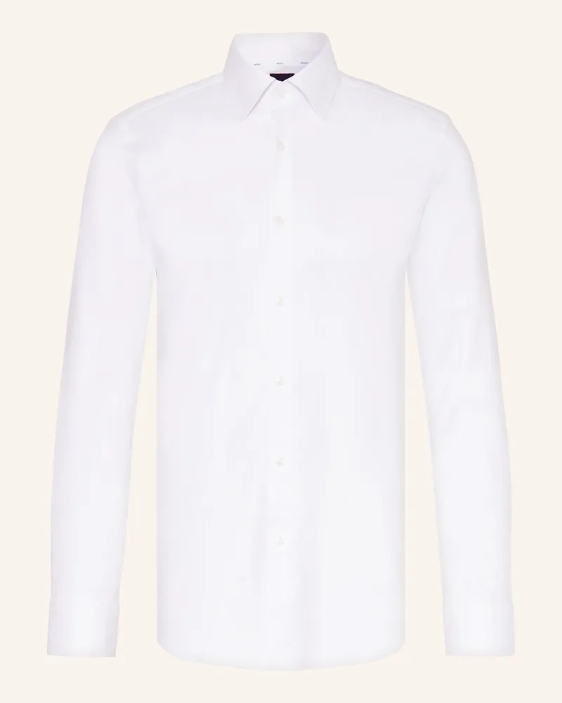 HUGO BOSS Hemd Hank Slim Fit weiss Weiss
