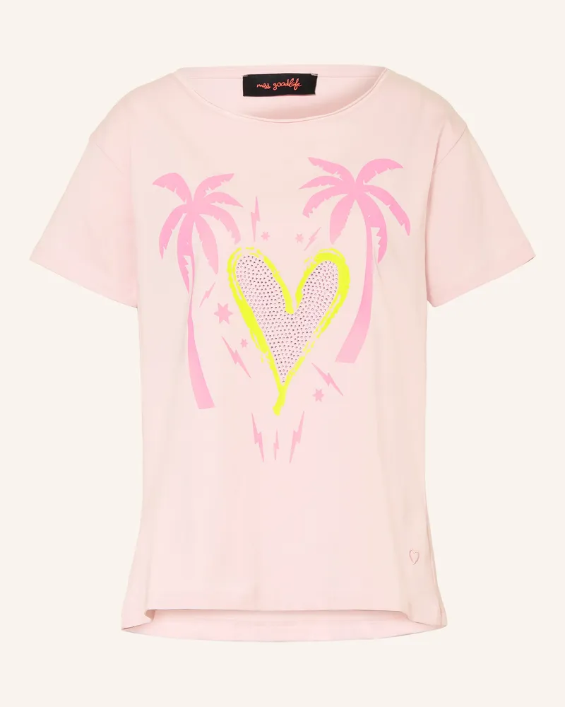 Miss Goodlife T-Shirt Mit Schmucksteinen rosa Hellrosa