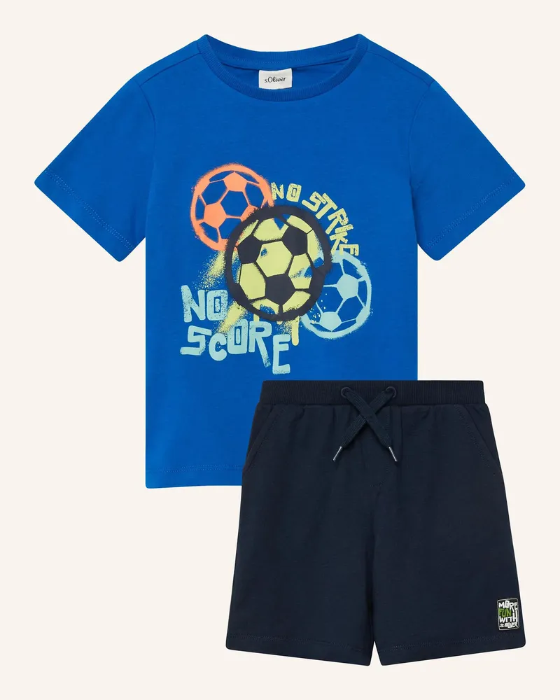 S.Oliver Shorty-Schlafanzug blau Blau
