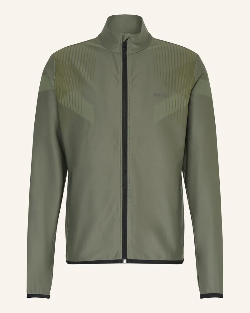 HUGO BOSS Trainingsjacke Active Push gruen Oliv