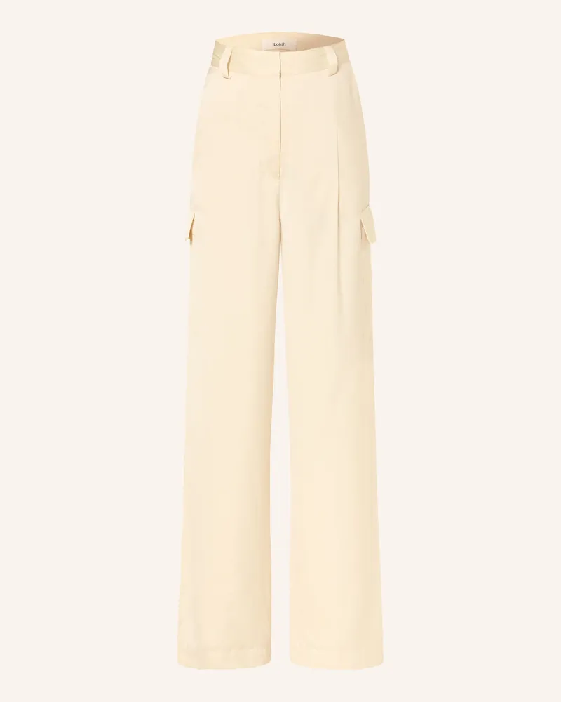 ba&sh Cargohose CARY aus Satin Creme