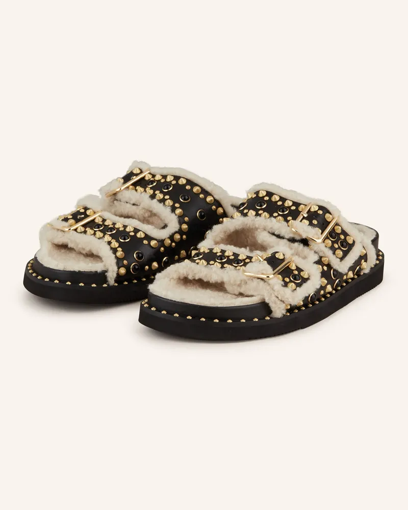 ash Pantoletten Utah Mit Nieten schwarz Schwarz