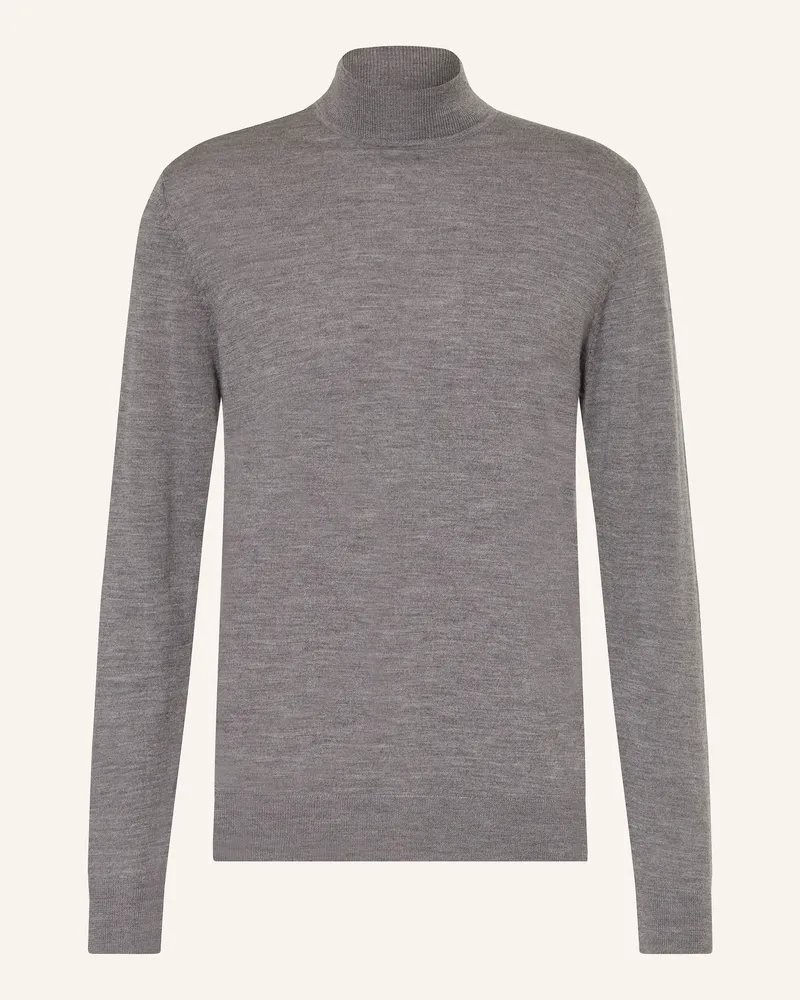 Profuomo Pullover aus Merinowolle Dunkelgrau