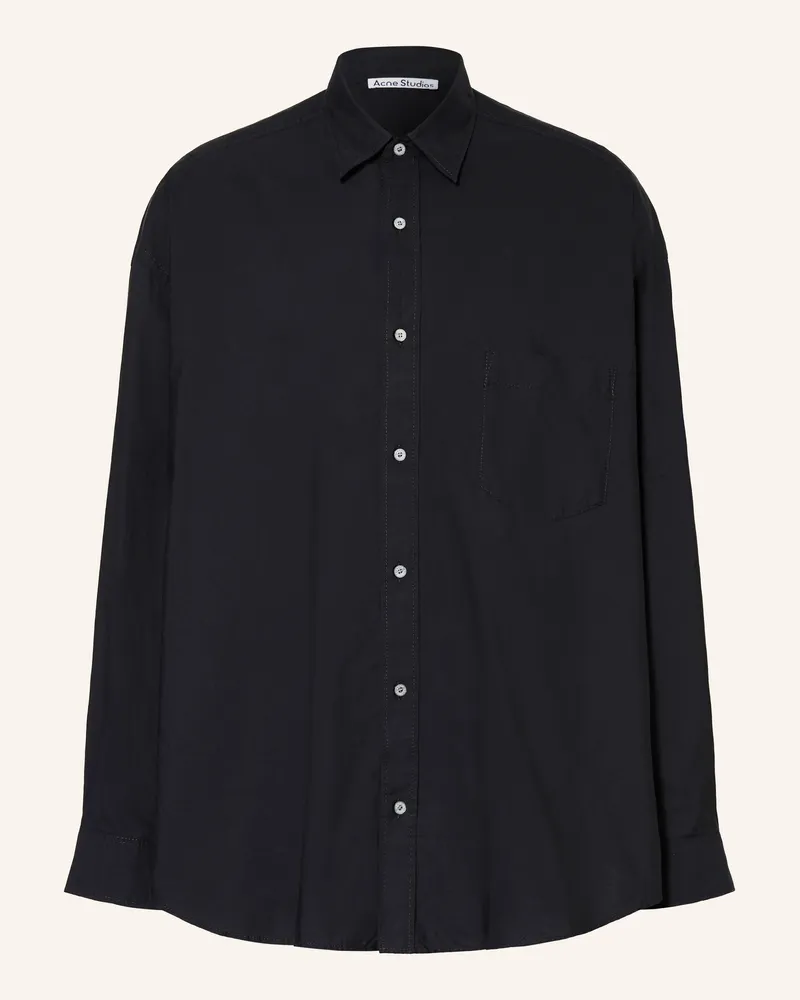 Acne Studios Hemd Loose Fit schwarz Schwarz