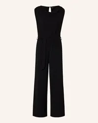 Cartoon Jersey-Jumpsuit Schwarz