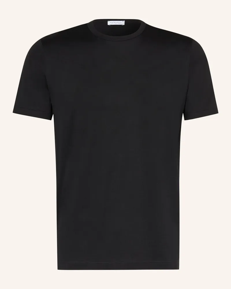 Sunspel T-Shirt schwarz Schwarz