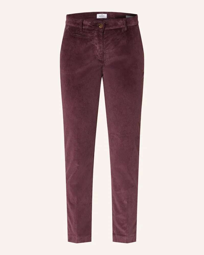 Mason's Marlenehose NEW YORK aus Cord Dunkelrot
