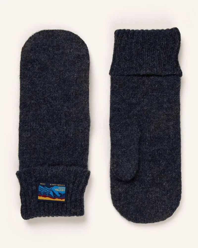 Hestra Fäustlinge Raggwool Mitt blau Dunkelblau