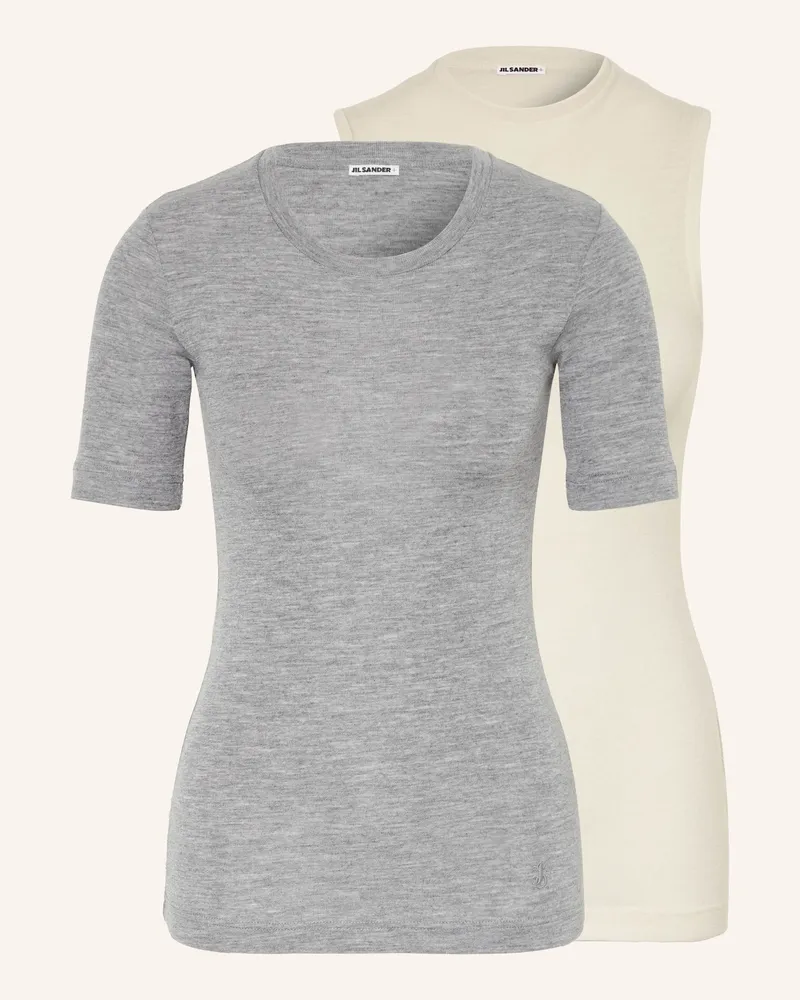 Jil Sander Strickshirt grau Grau