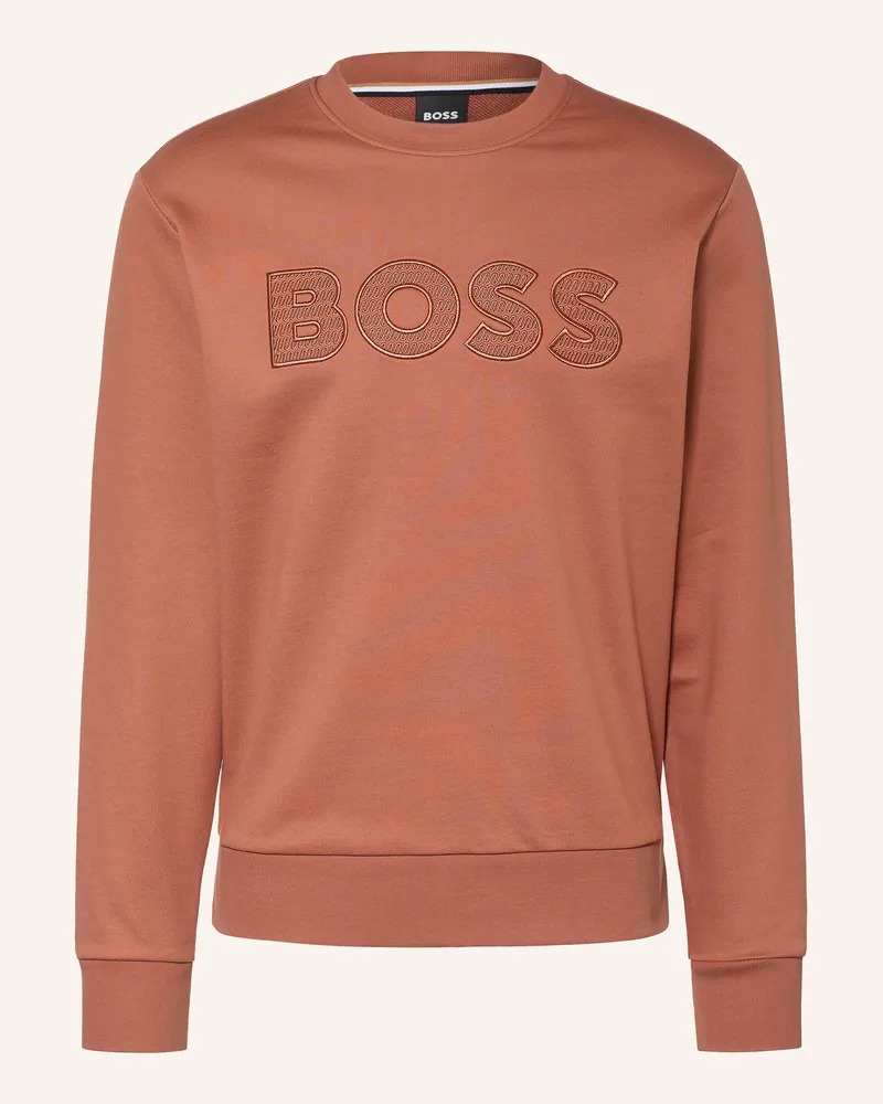 HUGO BOSS Sweatshirt Soleri rot Dunkelorange