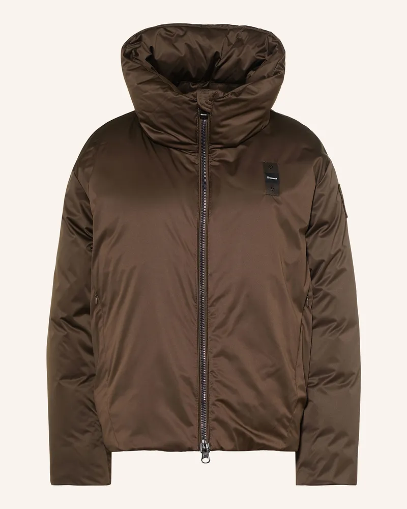 Blauer Daunenjacke Mellen braun Dunkelbraun